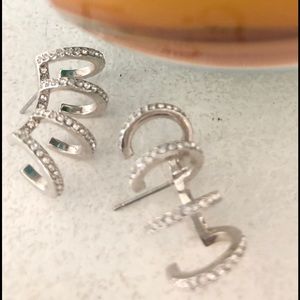 Swarovski lady hoop pierced earrings